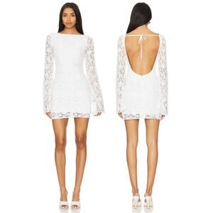 Lovers and Friends Eloise Dress Embellished Lace Mini Bridal Cocktail Party M